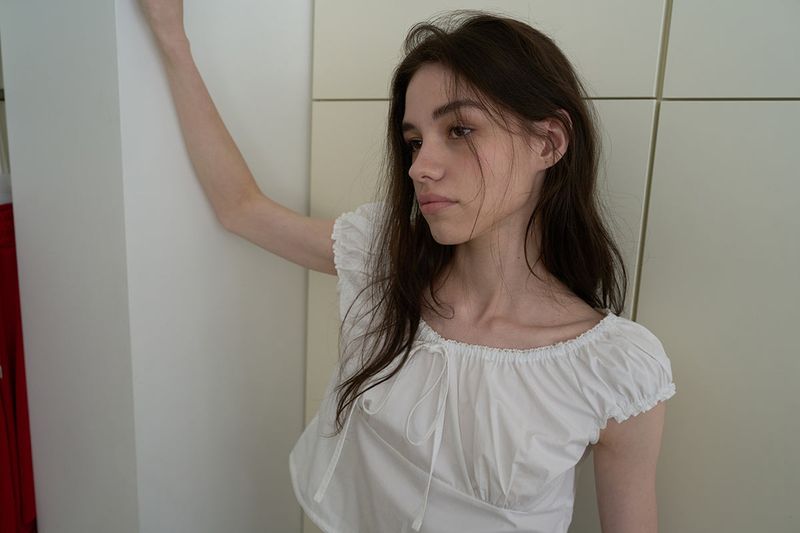 Harbor ribbon blouse_ivory