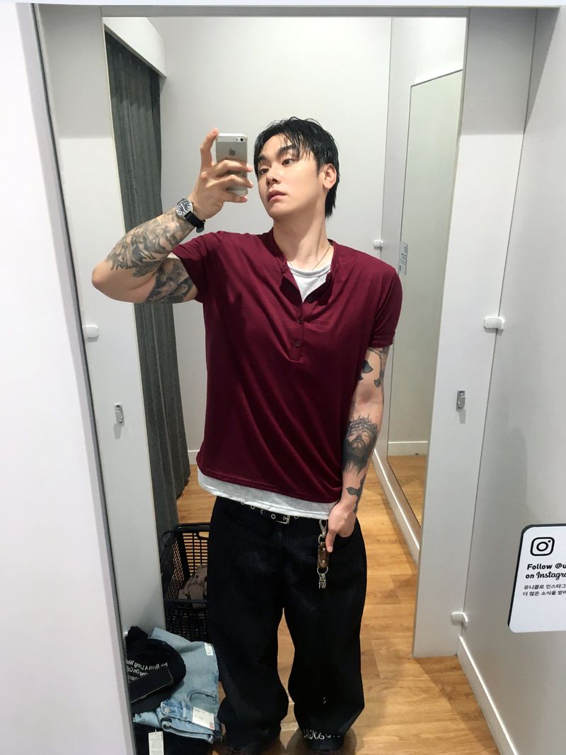 No.1802 layered HN half T (3color)