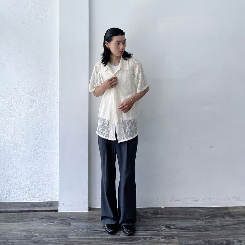 Geometric Openwork Shirt
