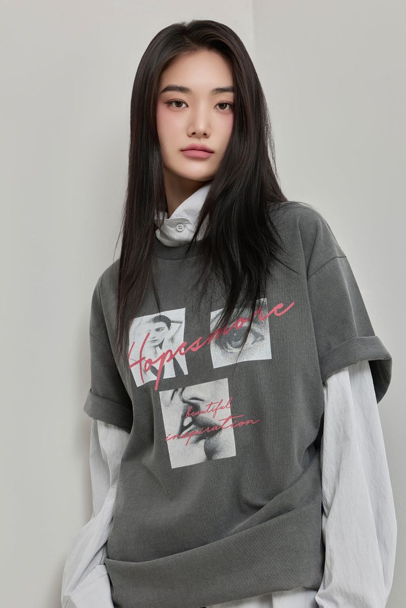 Urban High-neck String Shirt_Grey