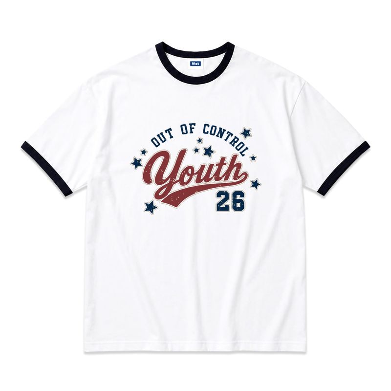 out of control overfit ringer t-shirt (3color)
