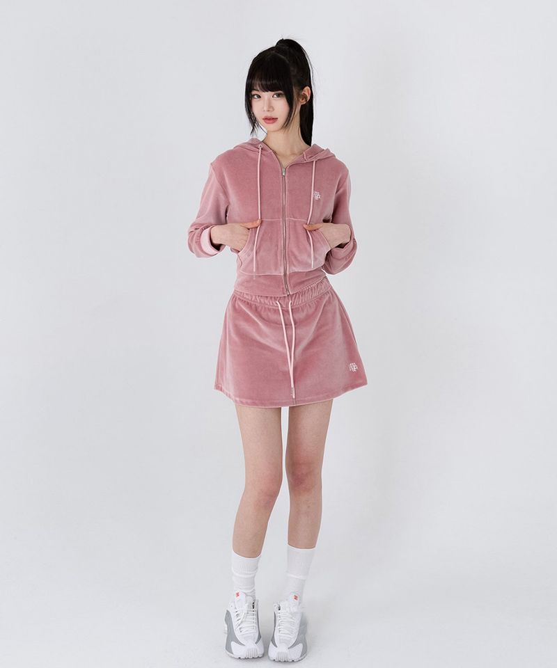 VELOUR TRAINING HOOD ZIPUP [4color]