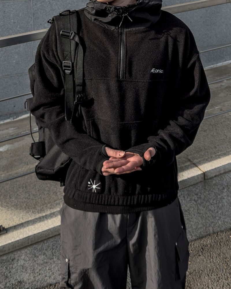 SERNIC Hooded Fleece Warmer Anorak