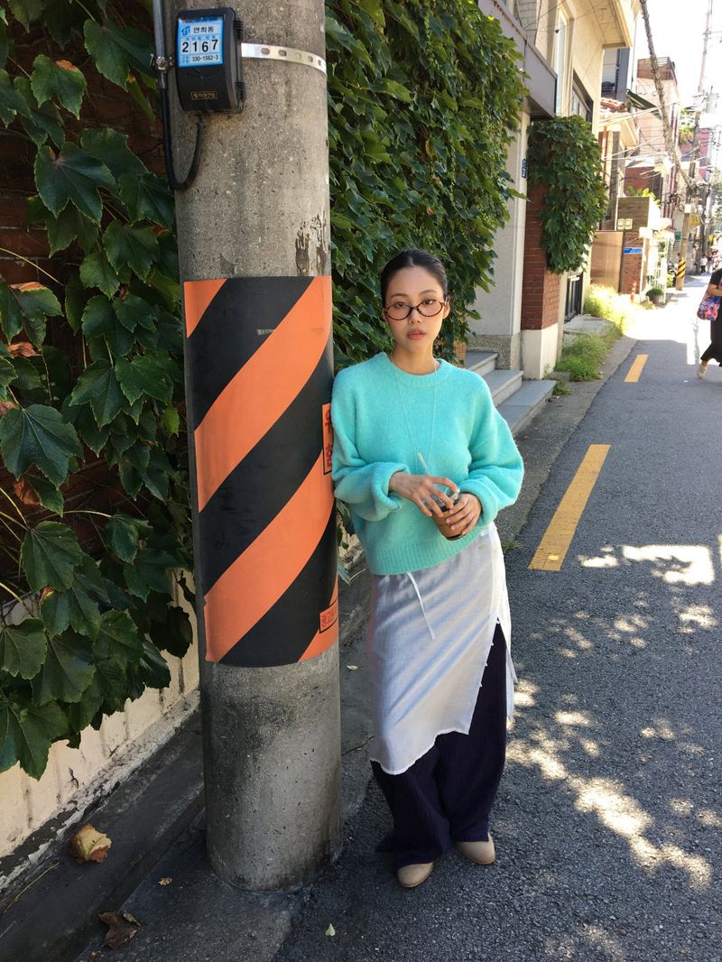 Milky button-up layered skirt (2color)