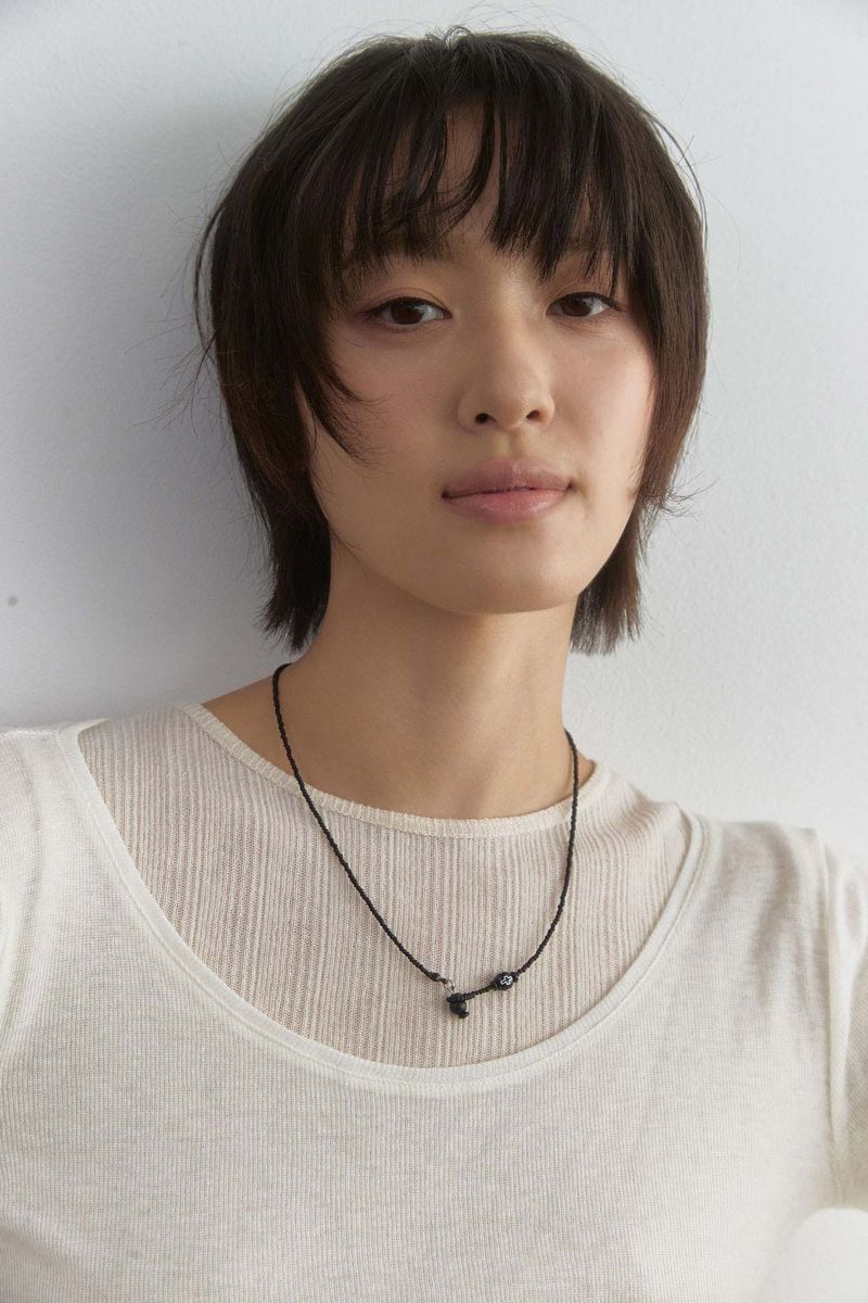 Cross line necklace (2 color)
