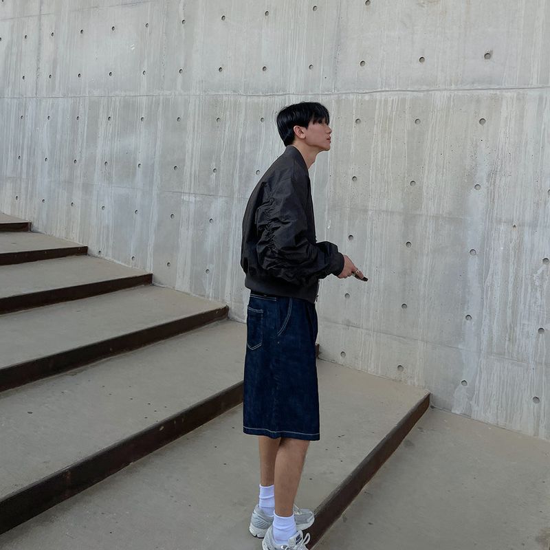 On Jerry Denim One Tuck Half Pants