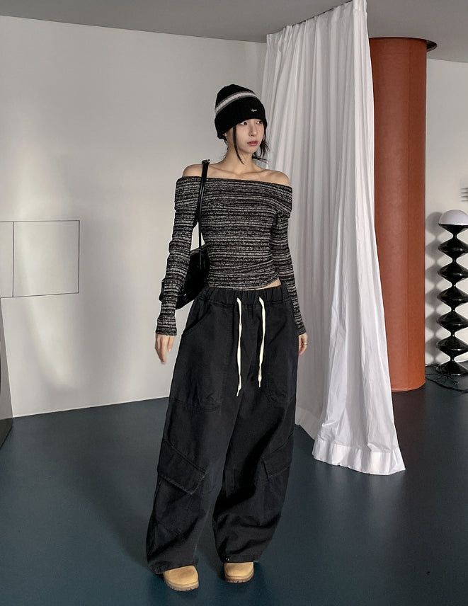 Sein Bokashi Off Shoulder Knit