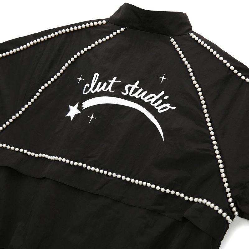 1 0 pearl windbreaker - BLACK
