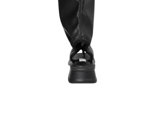 LEATHER THONG SLOUCH BOOTS