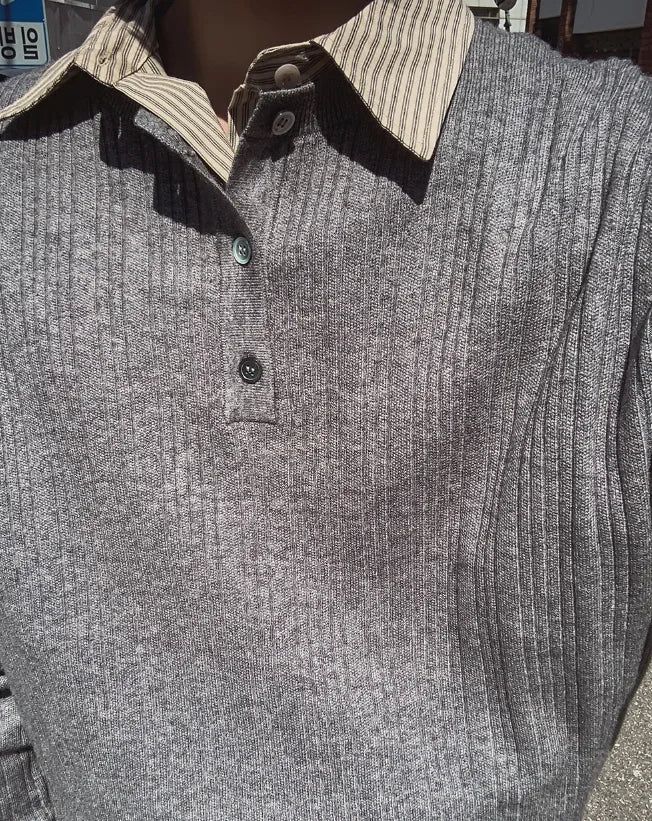 Cannon More Henley Neck Knit