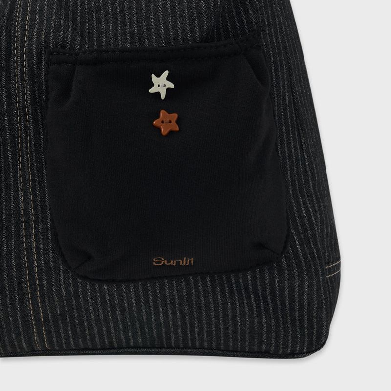 Denim Hobo Bag (Black)