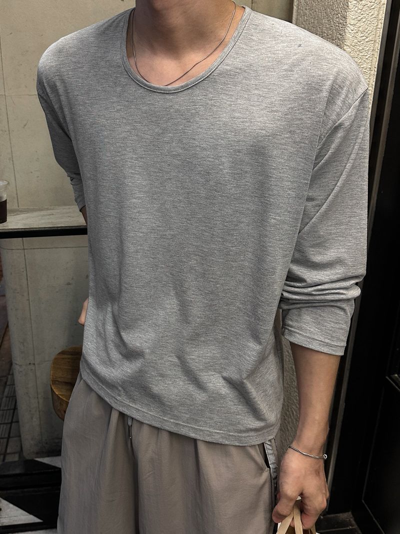 Rome Soft U-Neck Long Sleeve Tee