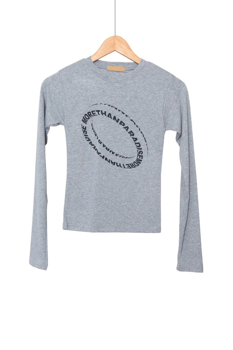 Wave Crop Long Sleeve T-Shirt