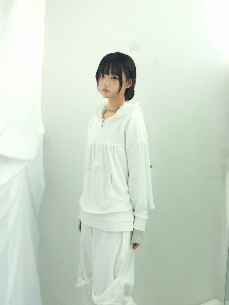 Double ribbon knee-point pants