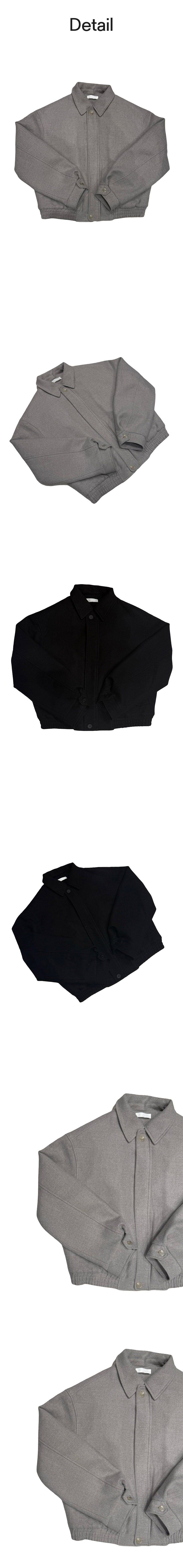 [F/W] Herringbone crop blouson jacket(2color)
