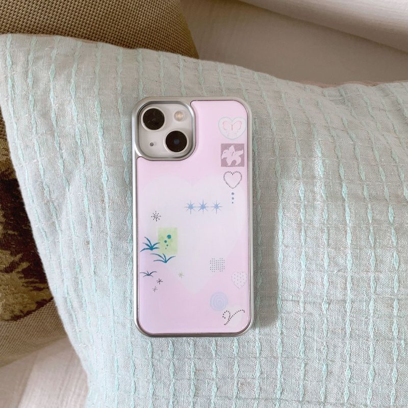[MADE][Epoxy Silver Bumper Case] Pieces of Spring - Pink