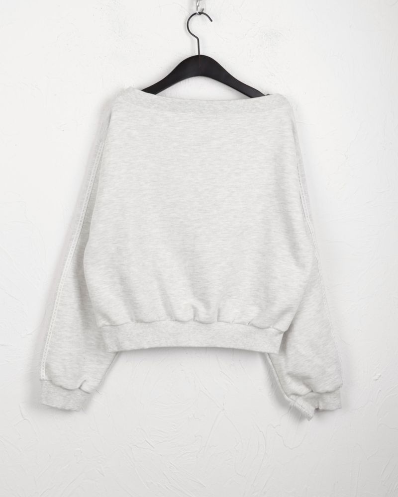 Romer lace point off-shoulder sweatshirt