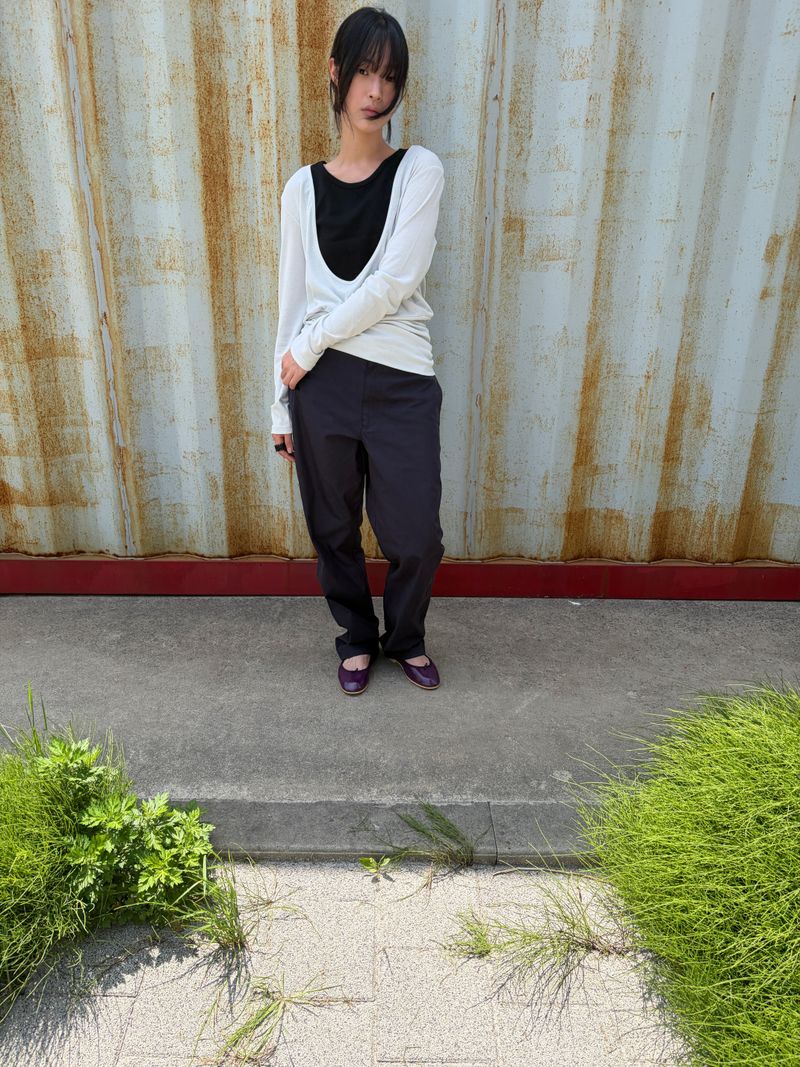 summer deep u-neck knit