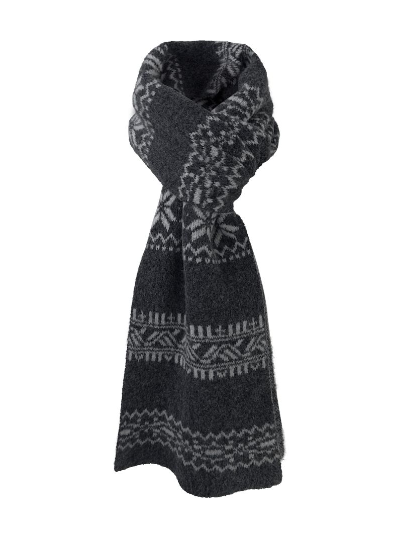 winter jacquard contrast muffler (4color)