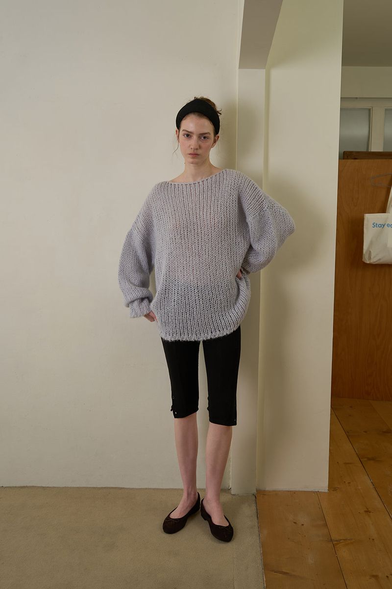 Soft loose knit_skyblue