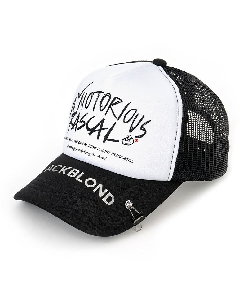 BLACKBLOND（ブラックブロンド）の「BBD ラスカルトラッカーメッシュキャップ (Black)（帽子）」
