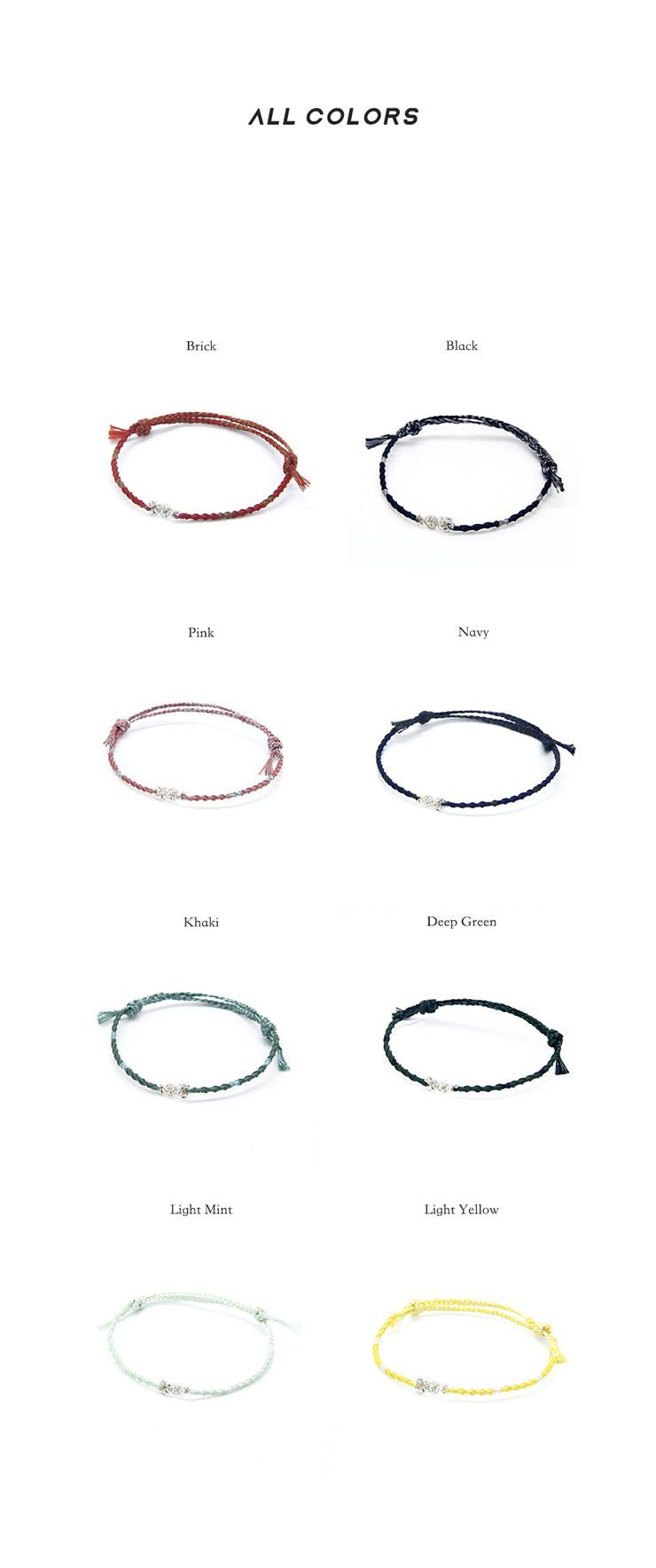 Wave handmade wish Anklet (8color)