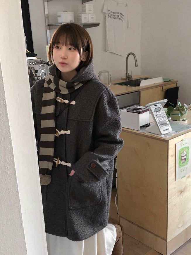 Molcon Pom Pom Dot Knit Muffler