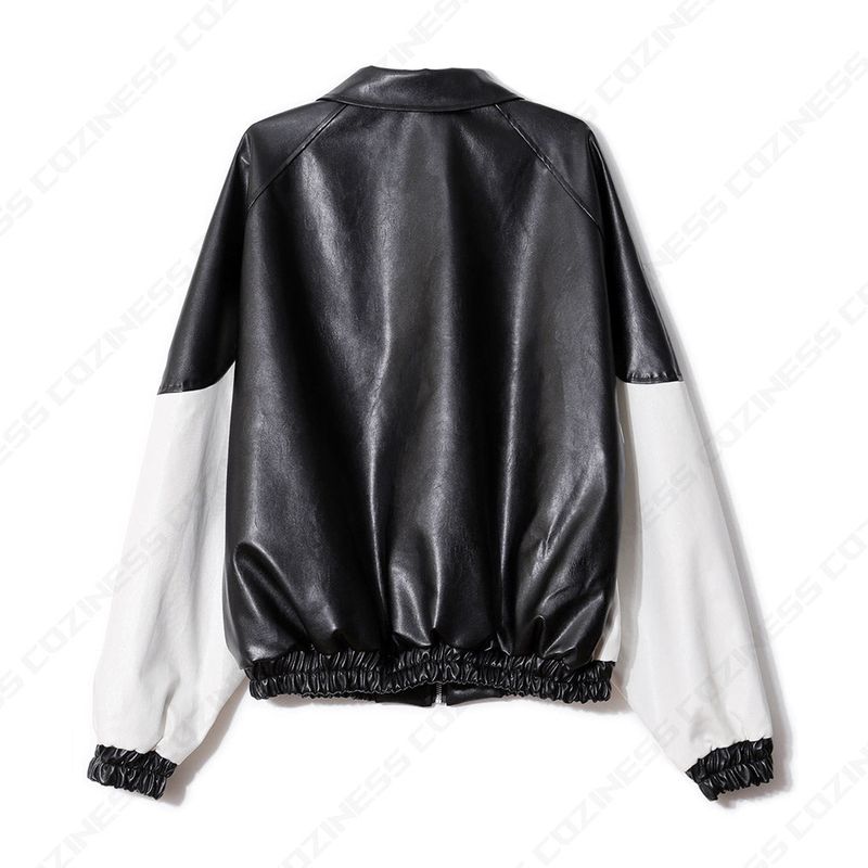 90's Coating Leather Jumper (2 colors)