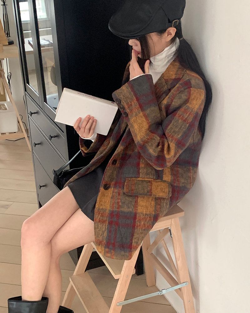 WONDER WONDER(ワンダーワンダー)の「Gross Vintage Check Oversized Fit Quilted Jacket(Jackets/Outerwear)」