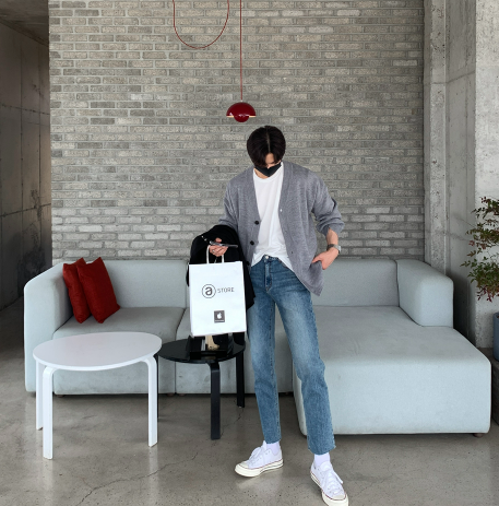 flander plain overfit cardigan