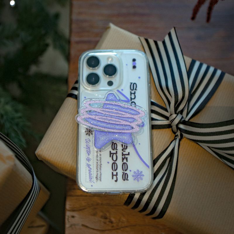 【MADE】(2type) Snow Violet Jelly hard Phone case