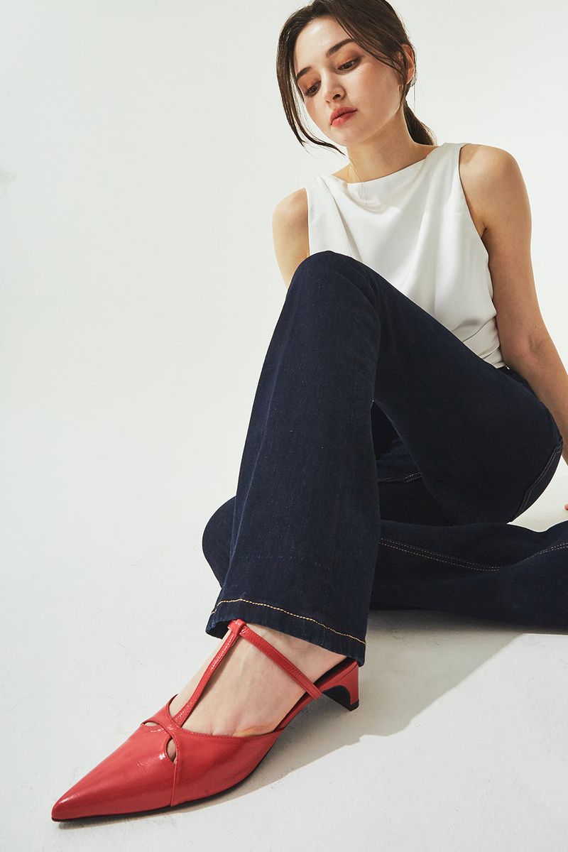 LIZ CUT-OUT STILETTO HEEL_3COLORS