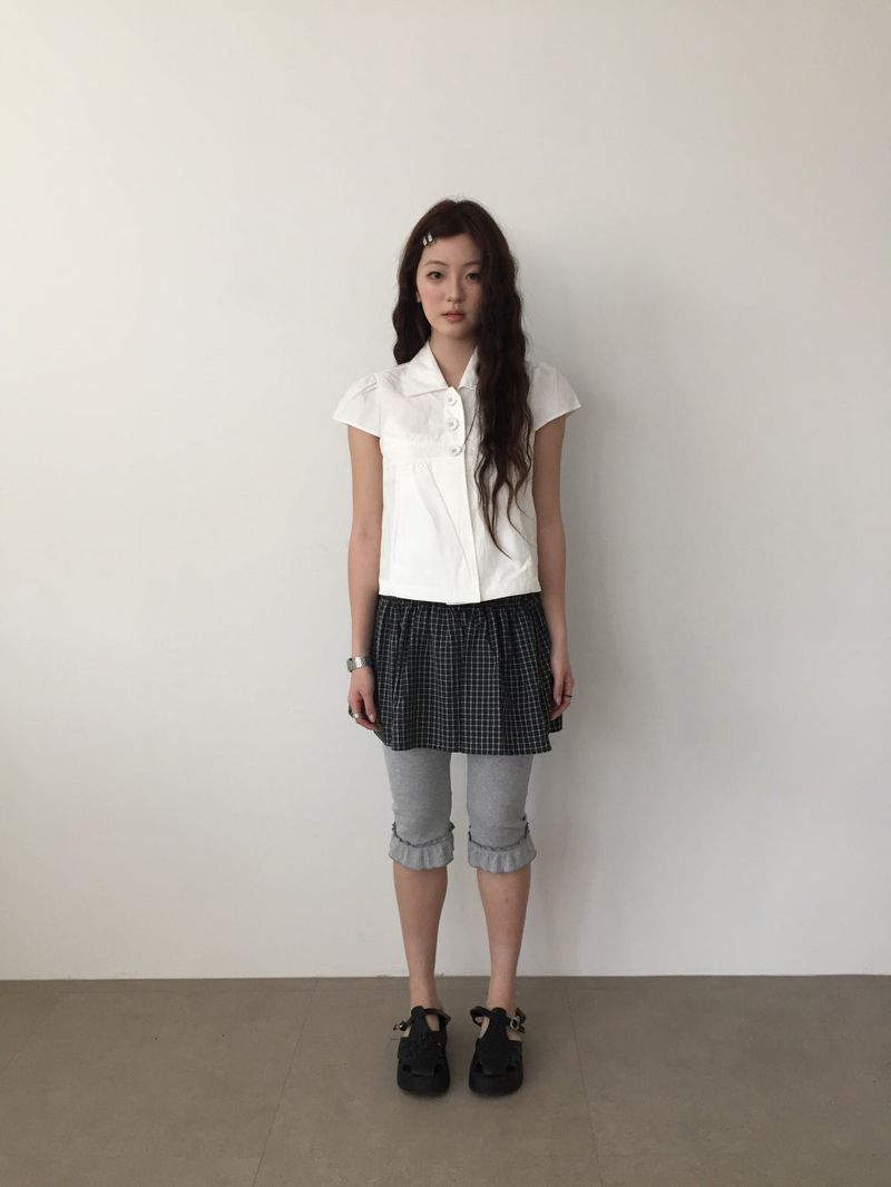 Segno frill capri pants (2color)