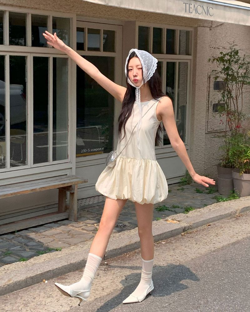 [MADE] Balloon sleeveless dress
