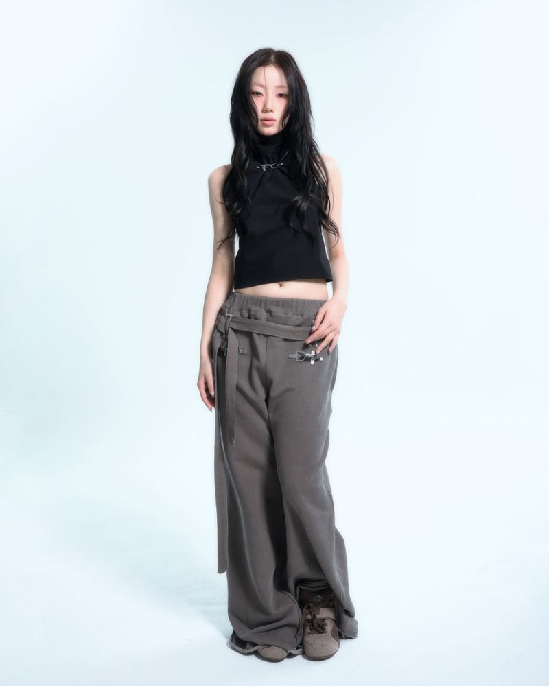 Buckle Sweatpants - Pigment Brown