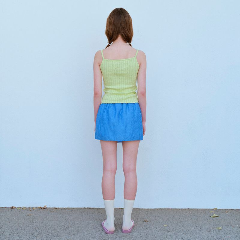 PIN STRIPE MINI SKIRT, BLUE