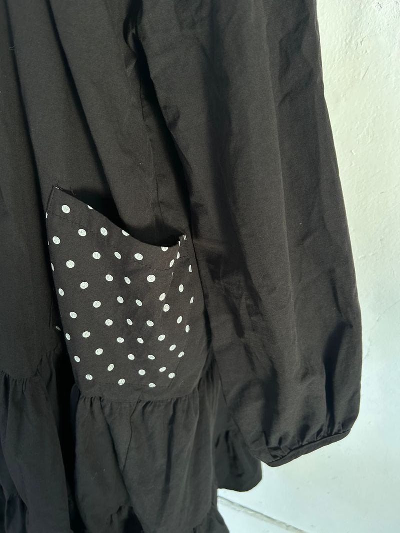 (2color) dot frill dress
