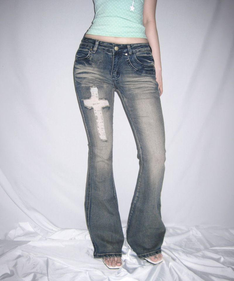 cross damage bootscut pt