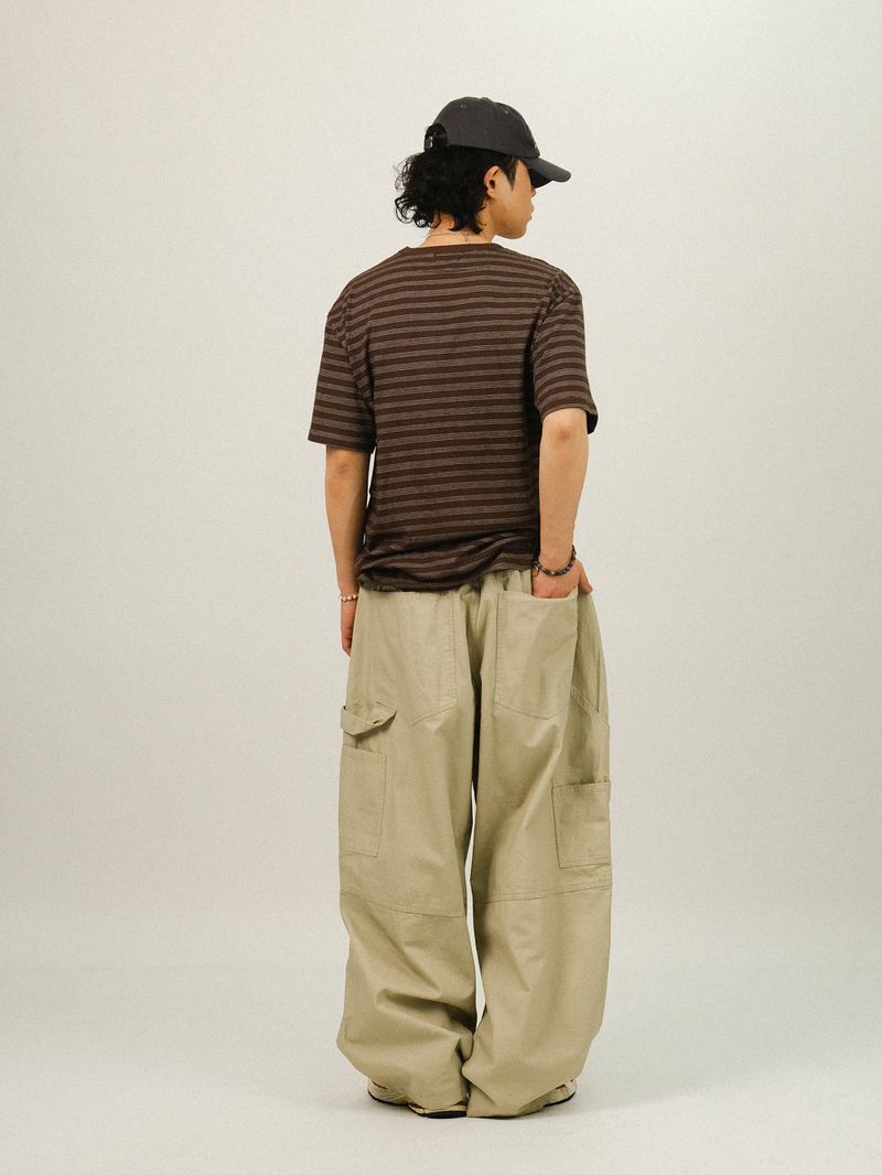 EN Rip-stop Carpenter Banding Parachute Pants