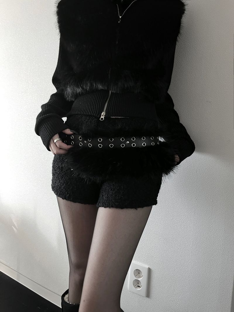 mohair micro short pants (2color)