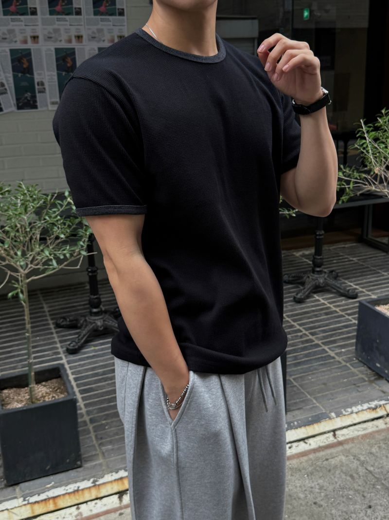 Fate waffle ringer short sleeve