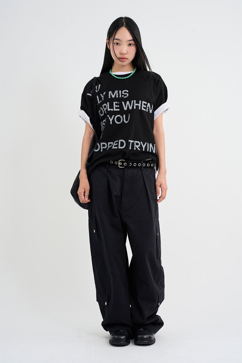 Arc panel wide pants