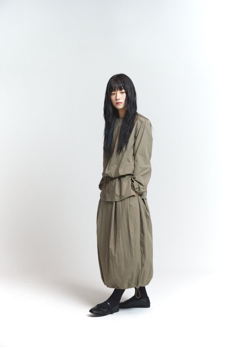 Layered Blouse / Khaki Brown