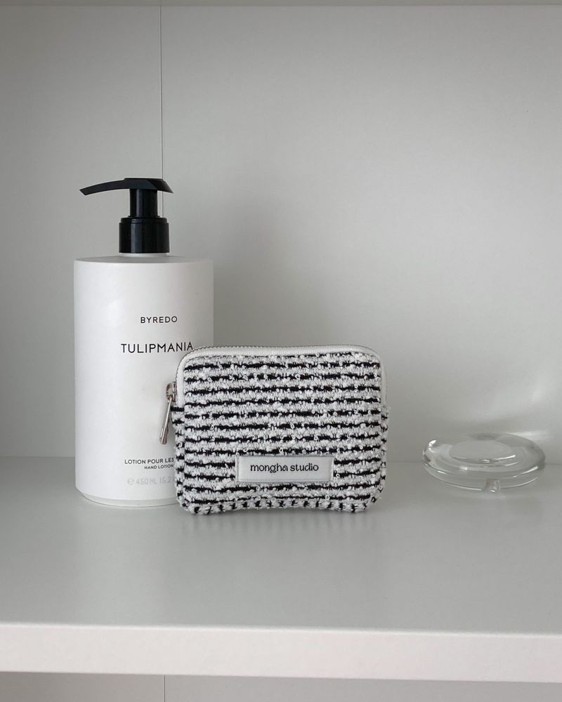 card wallet - summer tweed (black)
