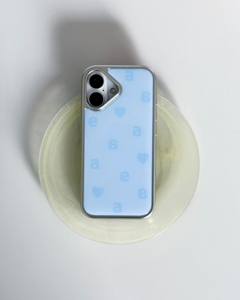 NEW LOGO Twin Blue Silver Epoxy Case