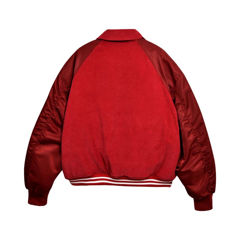 [UNISEX] Reversible "WORLD PEACE" Padded Bomber Jacket (Light Yellow)