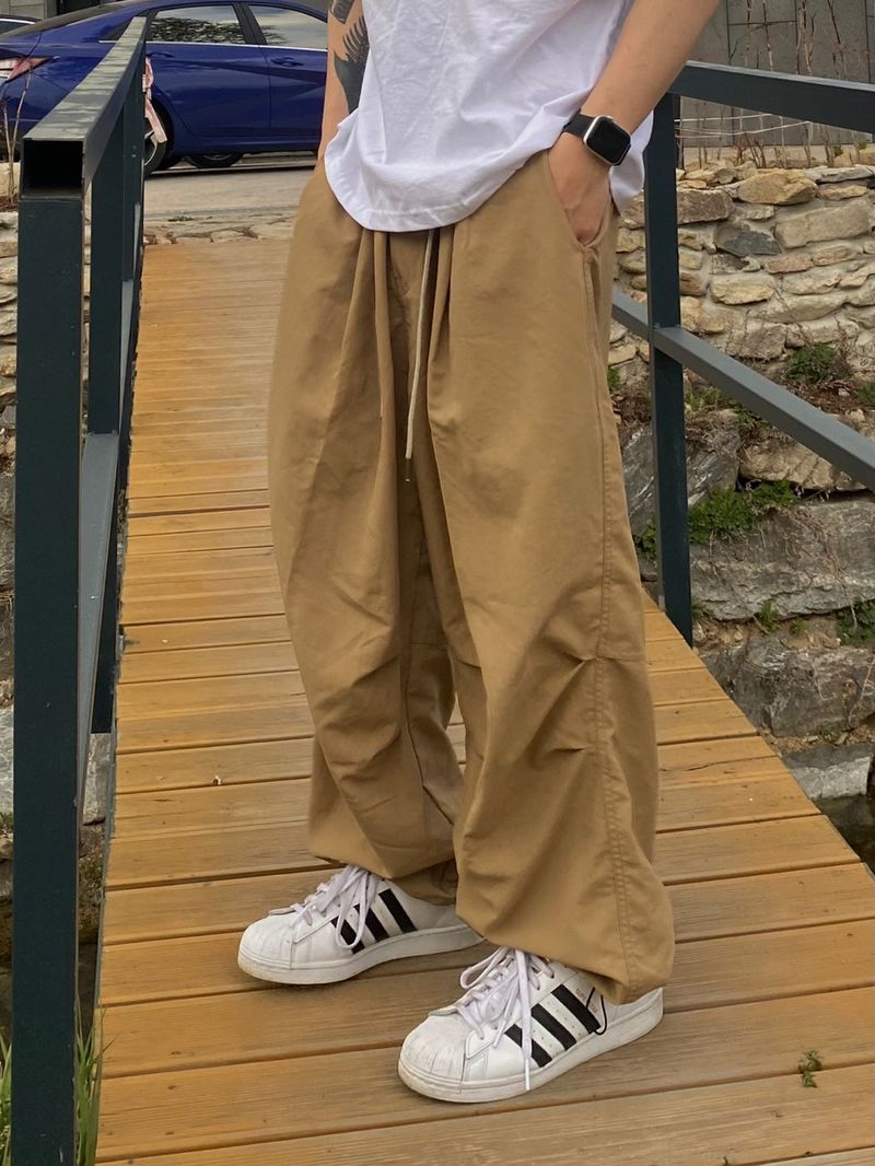 Nylon Basic Balloon Pants 3C