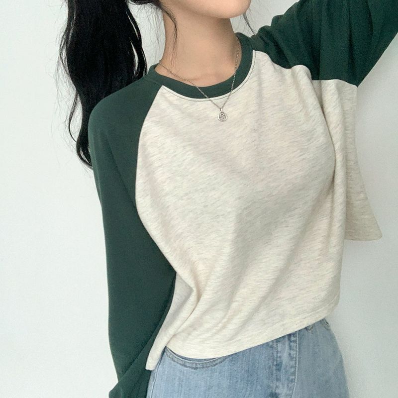 Nagrang Raglan Color Matching Sweatshirt