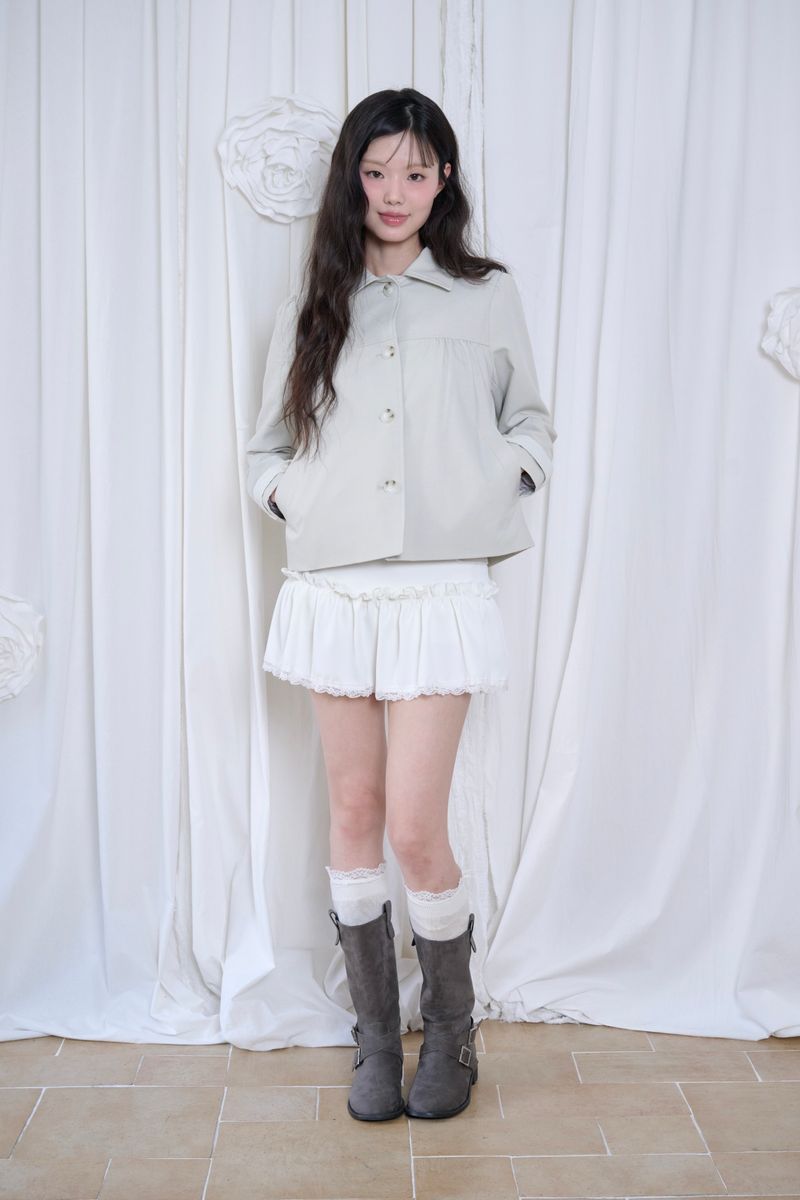 Sophie Shirred Trench Jacket (2 colors)