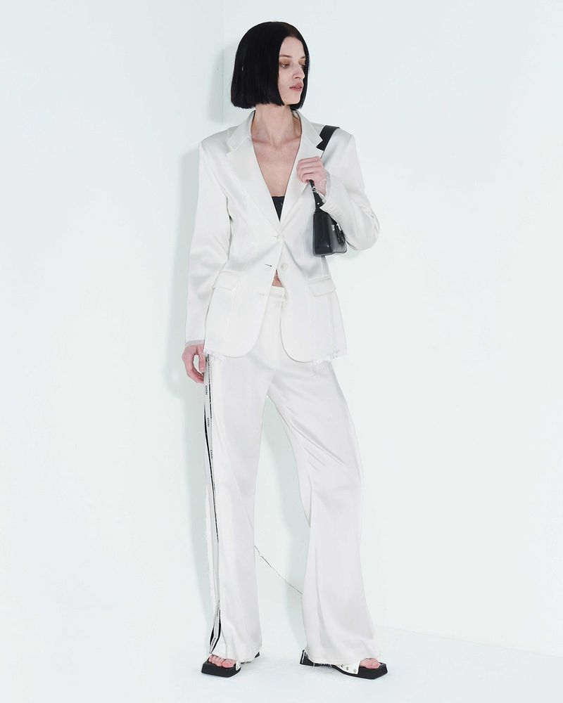 Raw Edge Slim Jacket _ White